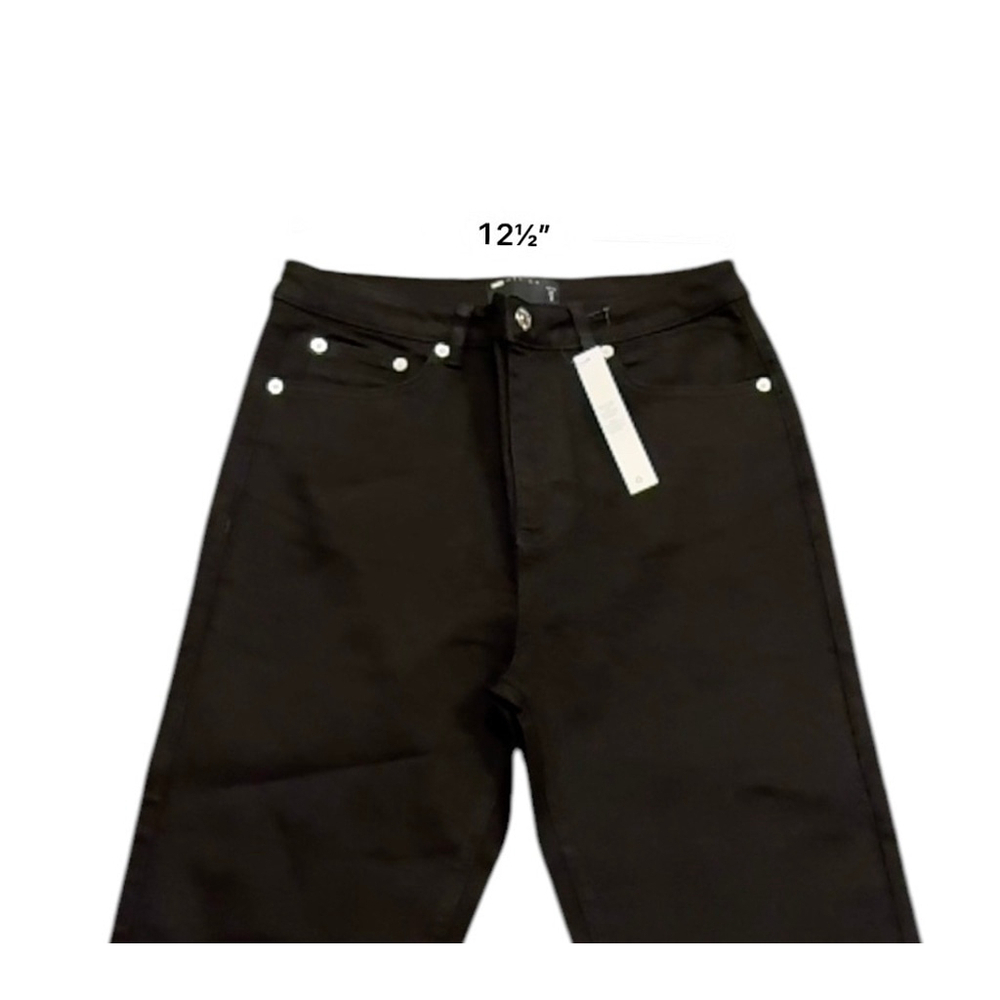 NWT ASOS DESIGN Women’s Black Wide Leg Pants Size 30/28P - Picture 3 of 7